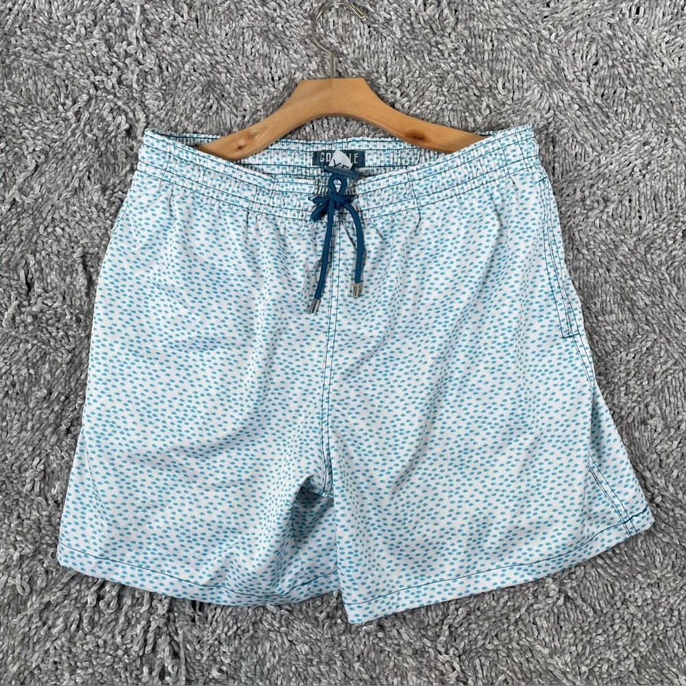 Capelle Swim Trunks Men's Size XL Blue Animal Print Summer Beach Lined Stretch